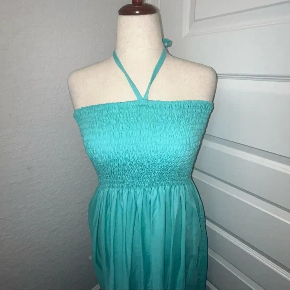 La Leela Smocked Halter Maxi Dress